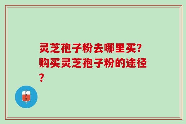 灵芝孢子粉去哪里买？购买灵芝孢子粉的途径？