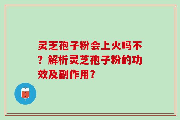 灵芝孢子粉会上火吗不？解析灵芝孢子粉的功效及副作用？