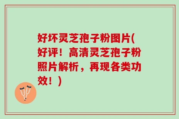 好坏灵芝孢子粉图片(好评！高清灵芝孢子粉照片解析，再现各类功效！)