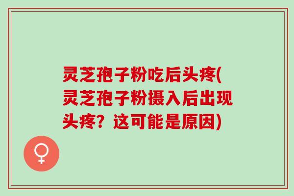 灵芝孢子粉吃后头疼(灵芝孢子粉摄入后出现头疼？这可能是原因)