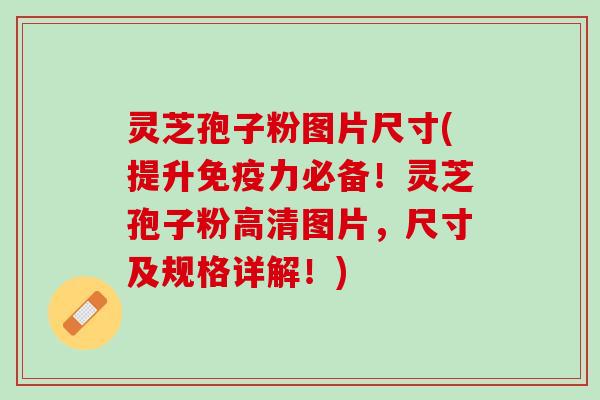 灵芝孢子粉图片尺寸(提升免疫力必备！灵芝孢子粉高清图片，尺寸及规格详解！)