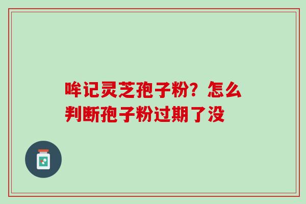 哞记灵芝孢子粉？怎么判断孢子粉过期了没