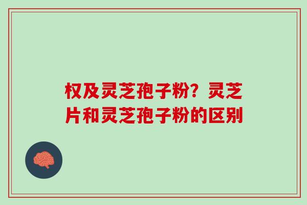 权及灵芝孢子粉？灵芝片和灵芝孢子粉的区别