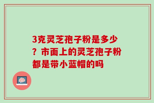 3克灵芝孢子粉是多少？市面上的灵芝孢子粉都是带小蓝帽的吗