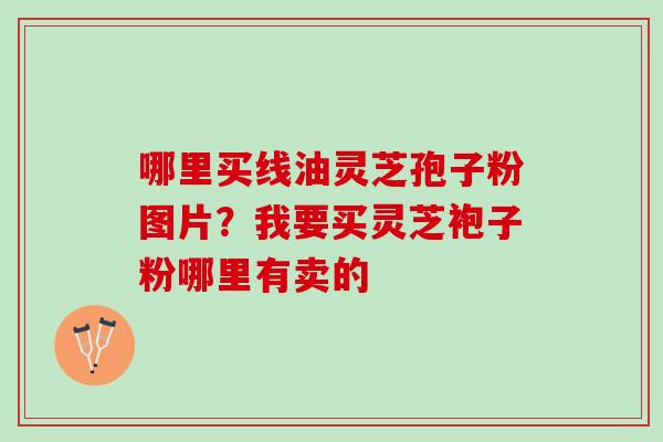 哪里买线油灵芝孢子粉图片？我要买灵芝袍子粉哪里有卖的