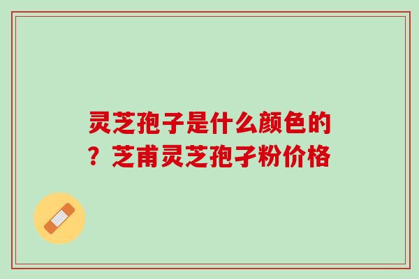 灵芝孢子是什么颜色的？芝甫灵芝孢孑粉价格