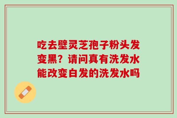 吃去壁灵芝孢子粉头发变黑？请问真有洗发水能改变白发的洗发水吗