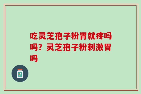 吃灵芝孢子粉胃就疼吗吗？灵芝孢子粉刺激胃吗