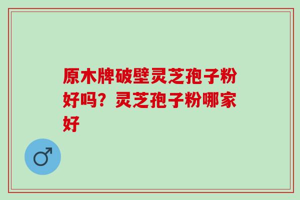 原木牌破壁灵芝孢子粉好吗？灵芝孢子粉哪家好