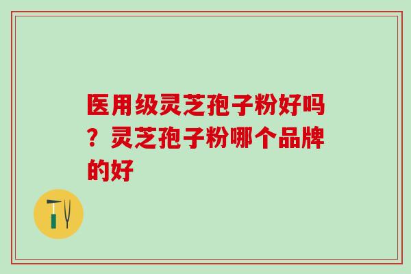 医用级灵芝孢子粉好吗?灵芝孢子粉哪个品牌的好 医用级灵芝孢子粉好吗?灵芝孢子粉哪个品牌的好