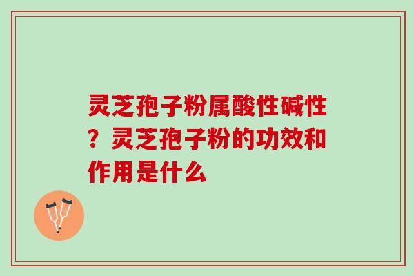 灵芝孢子粉属酸性碱性？灵芝孢子粉的功效和作用是什么