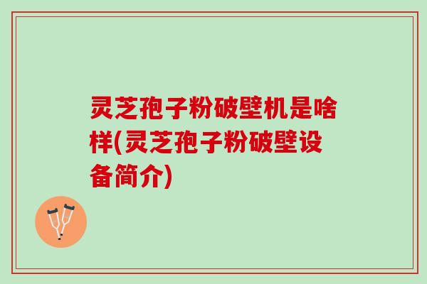 灵芝孢子粉破壁机是啥样(灵芝孢子粉破壁设备简介)