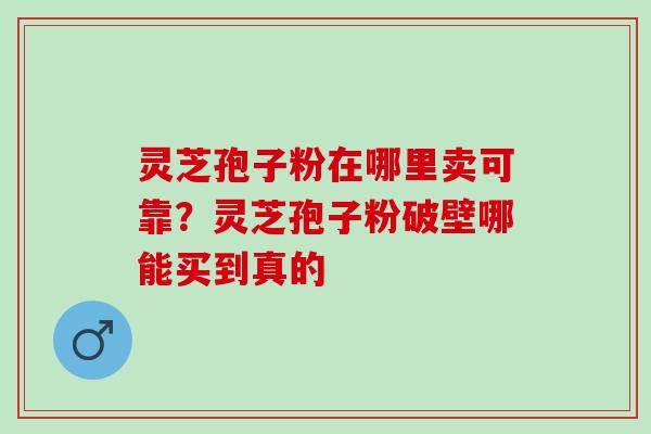 灵芝孢子粉在哪里卖可靠？灵芝孢子粉破壁哪能买到真的