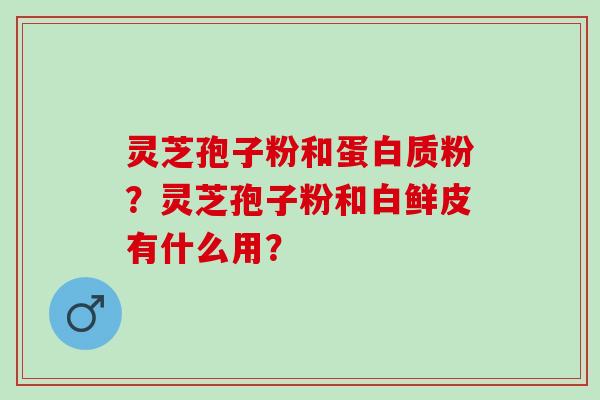 灵芝孢子粉和蛋白质粉?灵芝孢子粉和白鲜皮有什么用? 灵芝孢子粉和蛋白质粉?灵芝孢子粉和白鲜皮有什么用?