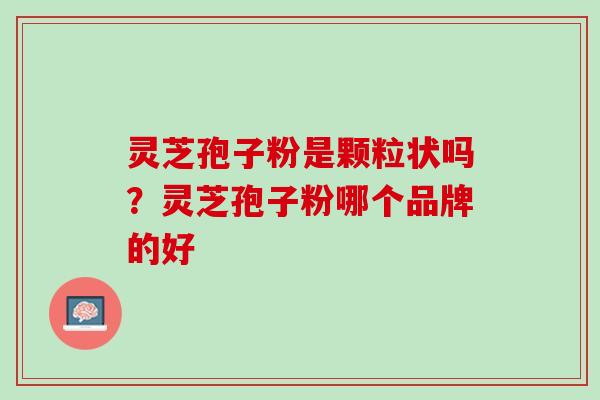 灵芝孢子粉是颗粒状吗？灵芝孢子粉哪个品牌的好