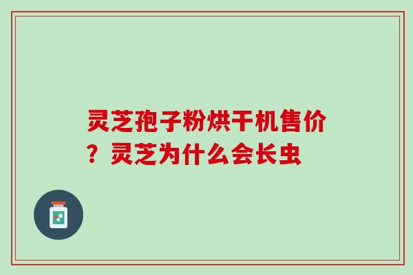 灵芝孢子粉烘干机售价？灵芝为什么会长虫