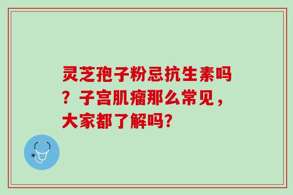 灵芝孢子粉忌抗生素吗？子宫肌瘤那么常见，大家都了解吗？