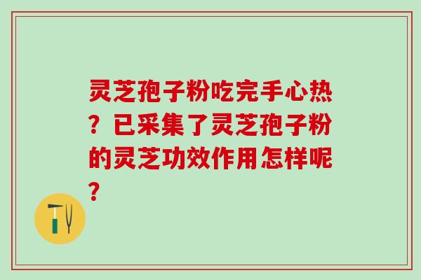 灵芝孢子粉吃完手心热？已采集了灵芝孢子粉的灵芝功效作用怎样呢？
