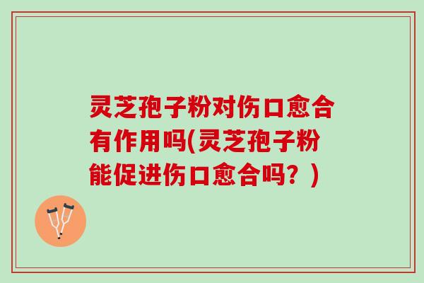 灵芝孢子粉对伤口愈合有作用吗(灵芝孢子粉能促进伤口愈合吗？)