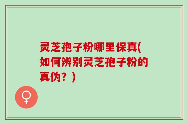 灵芝孢子粉哪里保真(如何辨别灵芝孢子粉的真伪？)