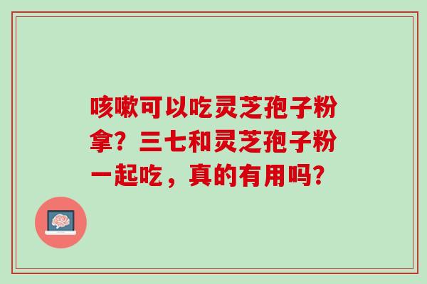 可以吃灵芝孢子粉拿?三七和灵芝孢子粉一起吃,真的有用吗? 可以吃灵芝孢子粉拿?三七和灵芝孢子粉一起吃,真的有用吗?