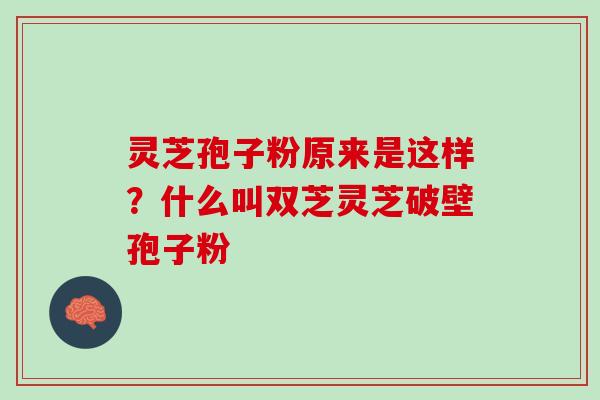 灵芝孢子粉原来是这样?什么叫双芝灵芝破壁孢子粉 灵芝孢子粉原来是这样?什么叫双芝灵芝破壁孢子粉