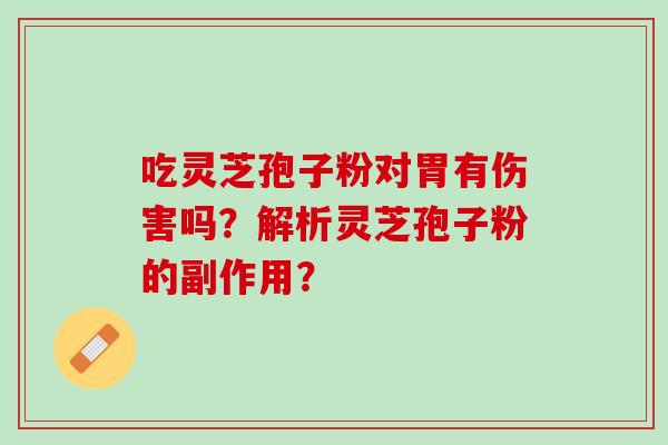 吃灵芝孢子粉对胃有伤害吗？解析灵芝孢子粉的副作用？