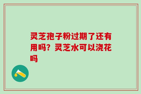 灵芝孢子粉过期了还有用吗？灵芝水可以浇花吗