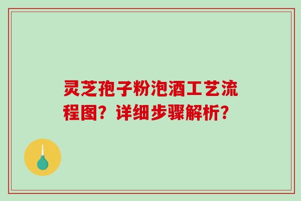 灵芝孢子粉泡酒工艺流程图？详细步骤解析？
