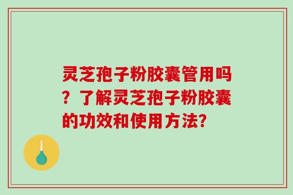 灵芝孢子粉胶囊管用吗？了解灵芝孢子粉胶囊的功效和使用方法？