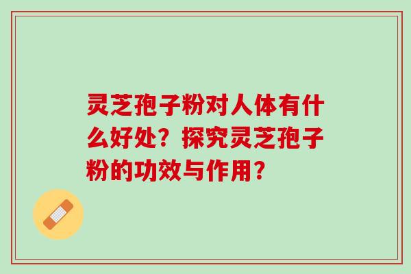 灵芝孢子粉对人体有什么好处？探究灵芝孢子粉的功效与作用？