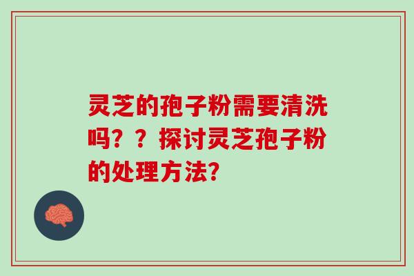 灵芝的孢子粉需要清洗吗？？探讨灵芝孢子粉的处理方法？