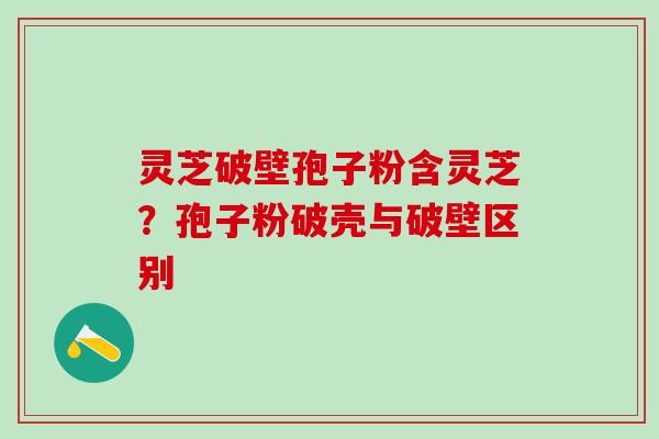 灵芝破壁孢子粉含灵芝？孢子粉破壳与破壁区别