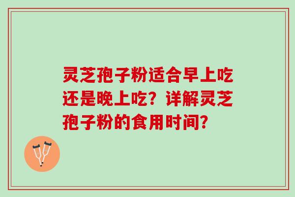 灵芝孢子粉适合早上吃还是晚上吃？详解灵芝孢子粉的食用时间？