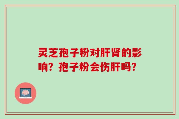 灵芝孢子粉对肝肾的影响？孢子粉会伤肝吗？