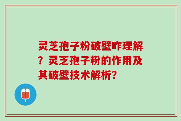 灵芝孢子粉破壁咋理解？灵芝孢子粉的作用及其破壁技术解析？