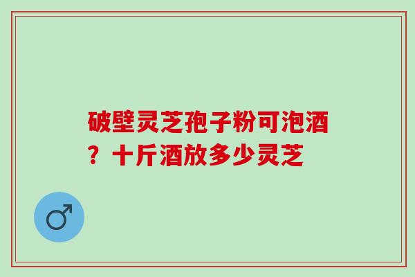 破壁灵芝孢子粉可泡酒?十斤酒放多少灵芝 破壁灵芝孢子粉可泡酒?十斤酒放多少灵芝