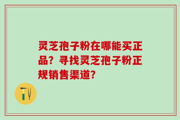 灵芝孢子粉在哪能买正品？寻找灵芝孢子粉正规销售渠道？