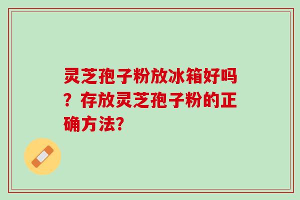 灵芝孢子粉放冰箱好吗？存放灵芝孢子粉的正确方法？