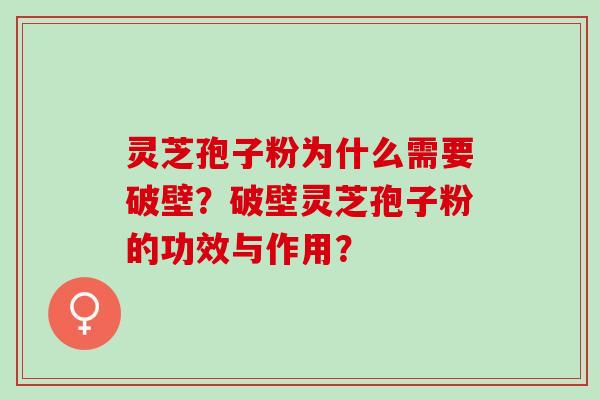 灵芝孢子粉为什么需要破壁？破壁灵芝孢子粉的功效与作用？