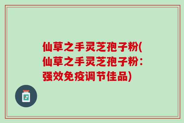 仙草之手灵芝孢子粉(仙草之手灵芝孢子粉：强效免疫调节佳品)