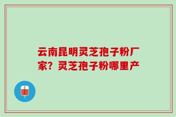 云南昆明灵芝孢子粉厂家？灵芝孢子粉哪里产