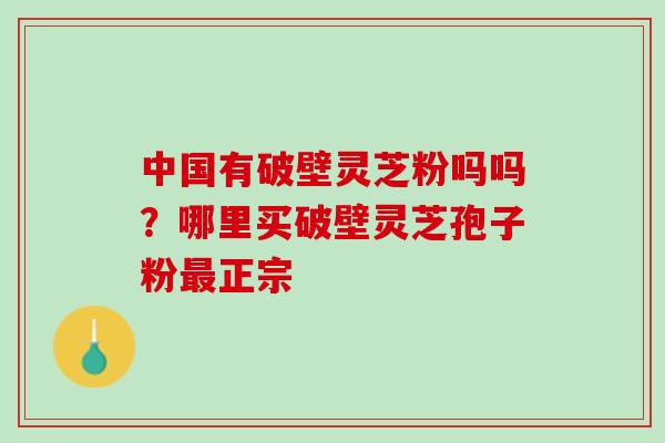 中国有破壁灵芝粉吗吗?哪里买破壁灵芝孢子粉正宗 中国有破壁灵芝粉吗吗?哪里买破壁灵芝孢子粉正宗