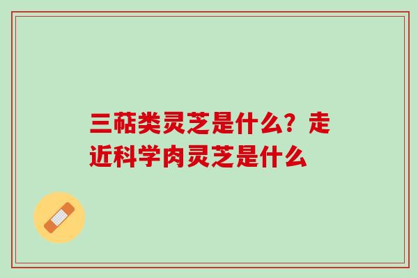 三萜类灵芝是什么？走近科学肉灵芝是什么