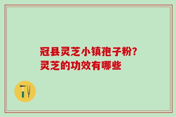 冠县灵芝小镇孢子粉？灵芝的功效有哪些