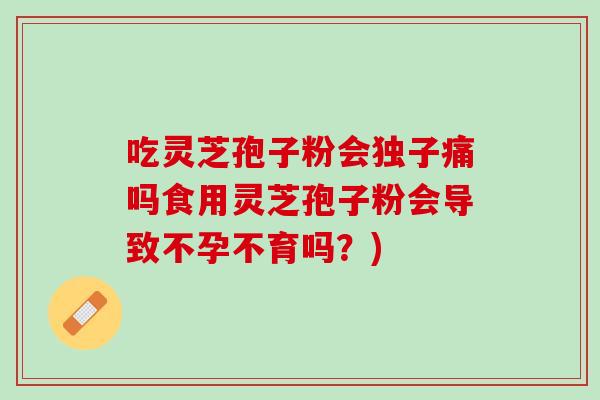 吃灵芝孢子粉会独子痛吗食用灵芝孢子粉会导致不孕不育吗？)