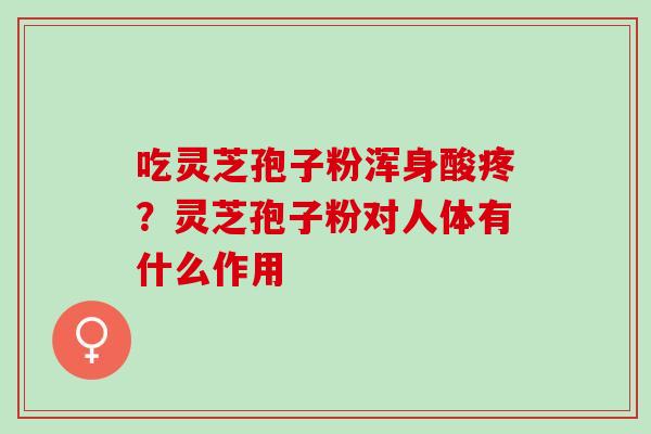 吃灵芝孢子粉浑身酸疼？灵芝孢子粉对人体有什么作用