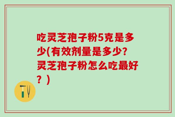 吃灵芝孢子粉5克是多少(有效剂量是多少？灵芝孢子粉怎么吃最好？)