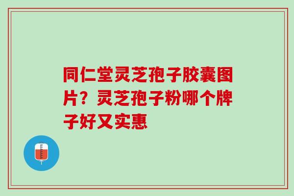 同仁堂灵芝孢子胶囊图片？灵芝孢子粉哪个牌子好又实惠