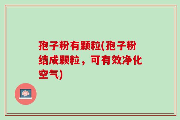 孢子粉有颗粒(孢子粉结成颗粒，可有效净化空气)